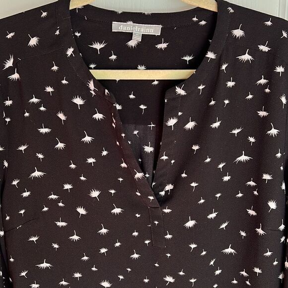 Daniel Rainn Black 3/4 sleeve Blouse - Picture 3 of 6